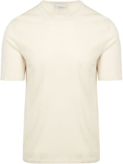 Profuomo T-Shirt Knitted Ecru - Maat L - Heren - Casual T-shirts