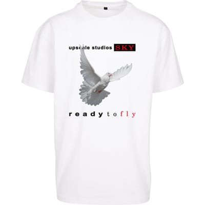 Mister Tee Ready To Fly Oversized T-shirt Wit