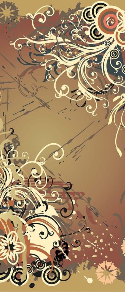 Fotobehang Flowers Abstract Paint | DEUR - 211cm x 90cm | 130g/m2 Vlies