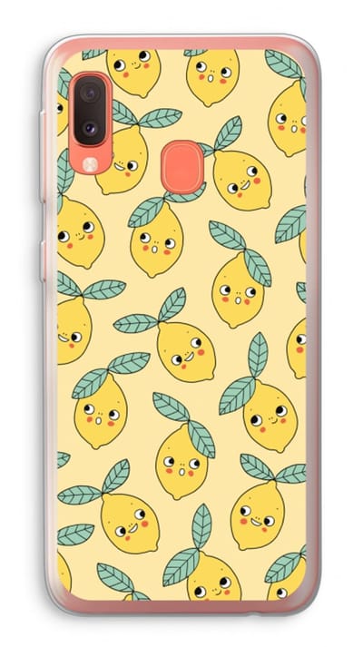 Case Company® - Hoesje geschikt voor Samsung Galaxy A20e hoesje - Citroenen - Soft Cover Telefoonhoesje - Bescherming aan alle Kanten en Schermrand