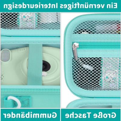 Kids Instant Camera Tas - Hangende Sweater Case voor Digitale Instant Camera's - Beschermende Tas met Opbergruimte voor Afdrukpapier, Groen, Mode Accessoire