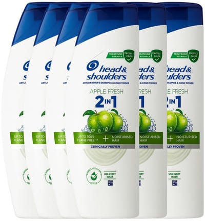 Head & Shoulders Citrus Fresh 2-in-1 Anti-roos Shampoo & Conditioner voor Vet Haar - 6 x 330 ml