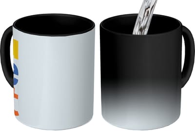 Magische Mok - Foto op Warmte Mokken - Koffiemok - You are art - Kleurrijk - Grafisch - Magic Mok - Beker - 350 ML - Theemok - Mok met Tekst