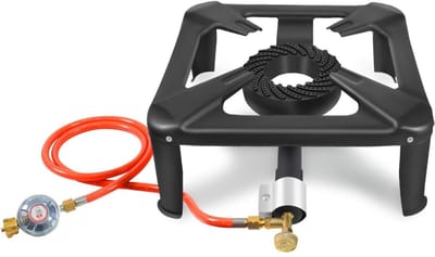 Quvo® Wokbrander - Kookbrander - Wok Brander – Camping Kooktoestel – Zwart - 40cm x 40cm x 17cm