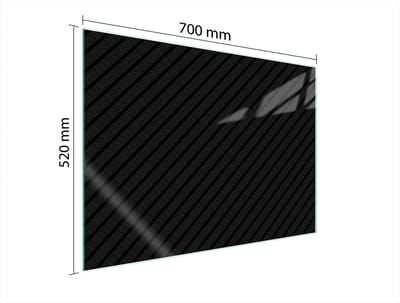 TMK ArtDeko - Staartbescherming - Gehard Glas - 70x52 cm - Zwart