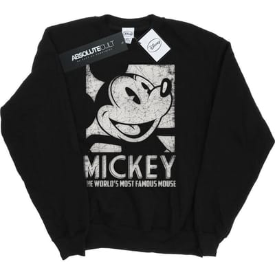 Disney Dames/Dames Mickey Mouse Meest Beroemde Sweatshirt (Zwart)