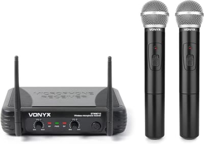 Vonyx STWM712 draadloze VHF microfoonset met 2 handheld microfoons