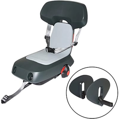 Achterzitje baby draagzak te bevestigen op bagagedrager, lichtgrijs kussen klem Polisport Guppy 6 ans - 35 kgs Homologué