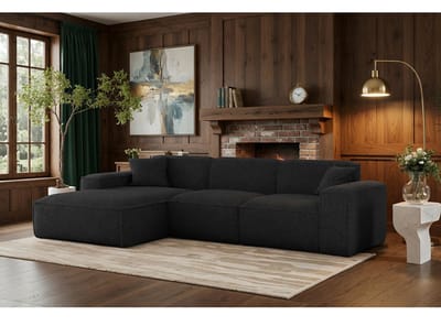 Hoekbank L-vorm Mishima – Echt Vaarsleer – 4-zits met 3 Verstelbare Hoofdsteunen – 260x167 cm – Links – Rood – Bellavero
