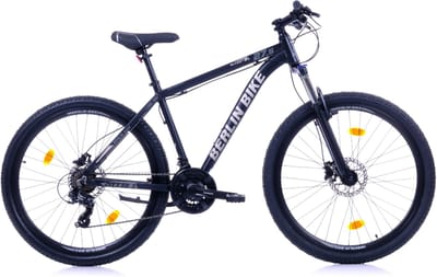 Berlin Bike MTB - Mountainbike 27,5 inch - 21 versnellingen Shimano - Framemaat: 46 cm - Zwart/Zilver