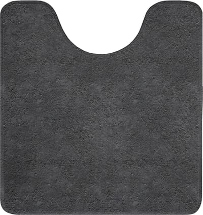 WC mat met uitsparing 55x60 cm - Antislip - Donkergrijs - Asfaltstructuur - Ruw - Toiletmat met uitsnijding - Vloermat - Douchemat - Toilet tapijt - Toiletmatten