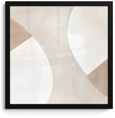 Poster in lijst - Fotolijst 40x40 cm - Posters - Bruin - Japandi - Abstract - Posterlijst zwart - Decoratie - Wanddecoratie woonkamer - Muurdecoratie slaapkamer