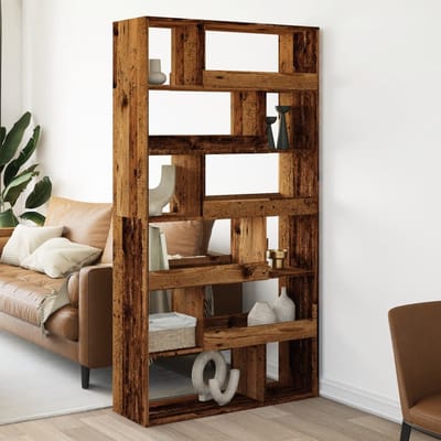 vidaXL - Kamerscherm - 100x33x187,5 - cm - bewerkt - hout - oud - houtkleurig