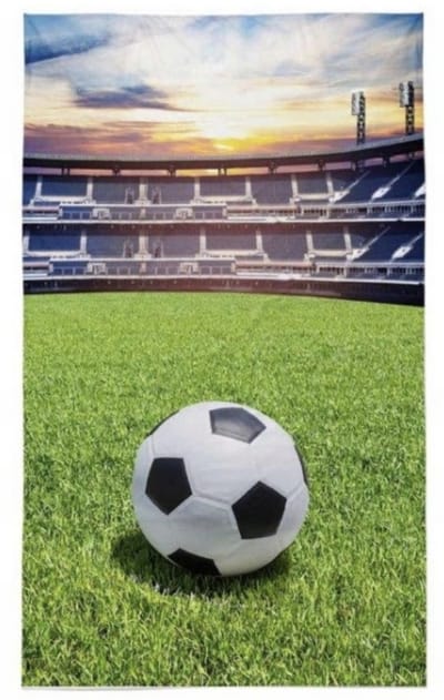 Voetbal Handdoek 30x50 Katoen Stadion Kleine maat