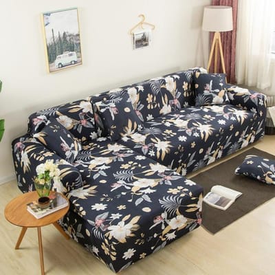 L-vormige hoekbankhoes elastisch voor woonkamer bedrukte hoes voor bankhoezen stretch 1 /2 /3 /4 zits 1pc 1-seat 90-140cm