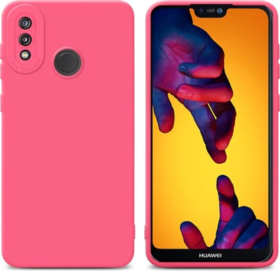 Cadorabo Hoesje geschikt voor Huawei P20 LITE 2018 / NOVA 3E in FLUID ROOD - Beschermhoes gemaakt van flexibel TPU silicone Cover Fluid Case