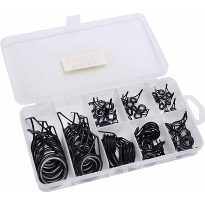 Kit de réparation de scion de canne à pêche Acier à haute teneur en carbone Anneau en céramique Kit de remplacement d'anneaux pour eau douce et eau salée white