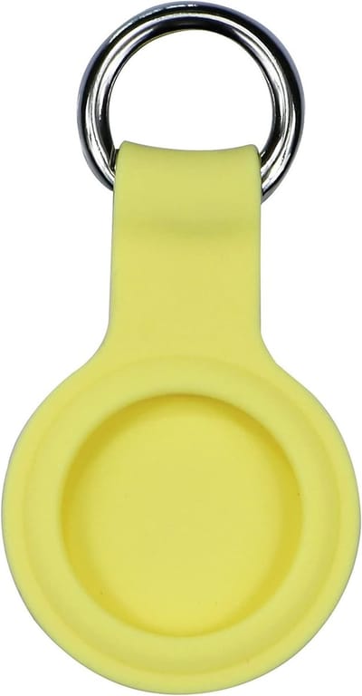 Dunne en Lichtgewicht Silicone Hoes voor AirTag - Bescherming tegen Krassen, Geschikt voor AirTags 2021 - Geel
