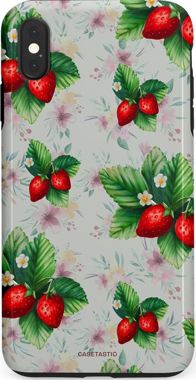 Casetastic Hoesje Geschikt voor Apple iPhone Xs Max - Stijlvolle Beschermende Duo-layer Case - Rosales
