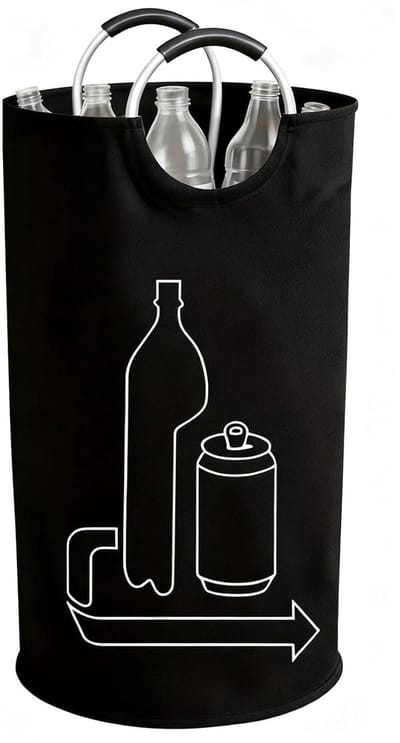 Opbergtas voor recyclingverzamelaar - 115 liter - Opvouwbaar design - Handgrepen van aluminium - Duurzame materialen