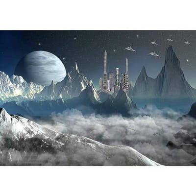 5D DIY diamant borduurwerk Peak Moon Diamond schilderij kruissteek strass mozaïek decoratie 20X30CM gray