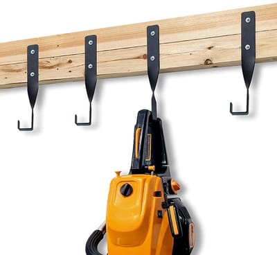 Dailygoods - Catekro 4 stks Heavy Duty Opslag Haken Wandmontage Beugel Multifunctionele voor Huis en Tuin Garage Tool Organizer Machine Hanger Metalen Verdikte Haken Huishoudelijke Inclusief Schroeven