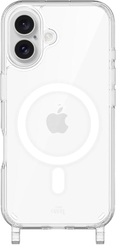 xoxo Wildhearts magnetisch hoesje geschikt voor iPhone 16 MagSafe - Cord case geschikt voor koorden - Shockproof - Transparant siliconen telefoonhoesje zonder koord