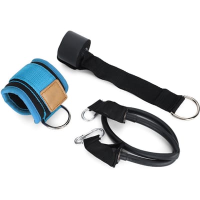 Fitness Elastische Banden voor Lichamelijke Opvoedingslessen Beentraining met Enkelring GespBlauw blauw