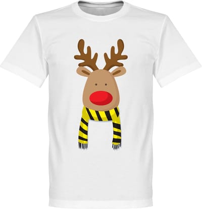 Reindeer Supporter T-Shirt - Zwart/Geel - M