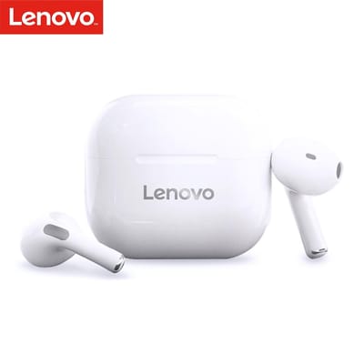 Nouveau Original Lenovo LP40 TWS écouteur sans fil Bluetooth 5.0 double réduction du bruit stéréo contrôle tactile des basses longue veille 230 mAH blanc
