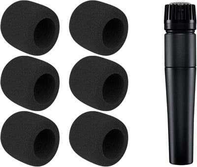 6 Stuks Popfilter voor Microfoons, Geschikt voor Shure SM57, Geluiddemping en Bescherming tegen Windruis