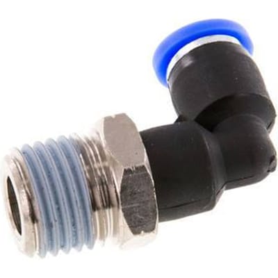 5/32'' x 1/4'' NPT 90 graden L-verbinding Messing/PBT Insteekfitting Buitendraad Draaibaar NBR [2 Stuks]