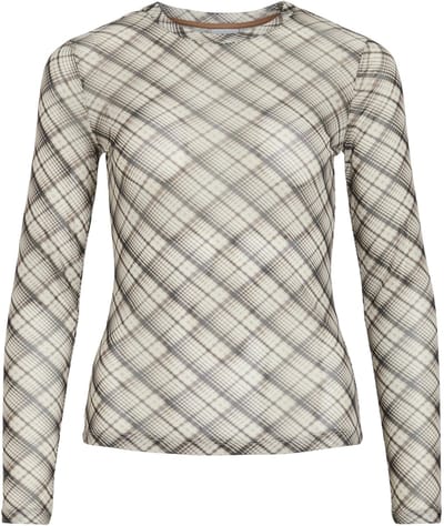 VILA - VIVOLETTIS CHI O-NECK L/S TOP - Dames - Blouses