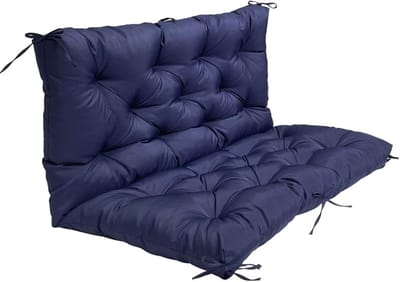Schommelbank Kussen - Tuinbank Kussen - Buiten Ontspannen - Veerkrachtige Vulling - 149 x 102 cm - Blauw