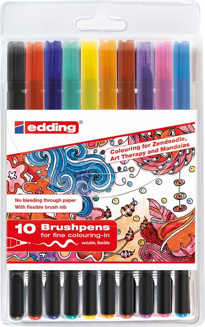 Brushpen edding 1340 assorti | 10 stuks