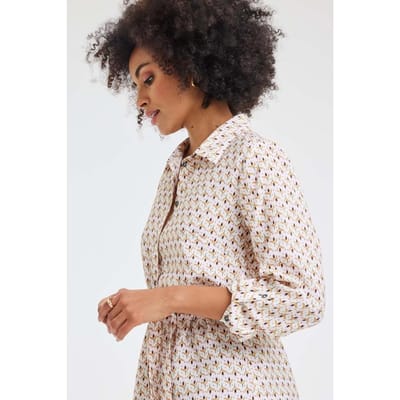 DIDI Tunic Jolie Offwhite Pixie Print Maat: 40 | Blouses Outlet | Dames | Wit