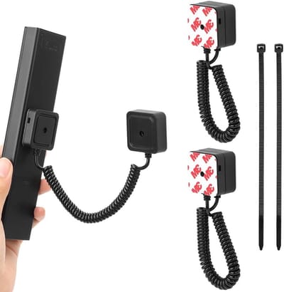 Afstandsbediening Houders - Magnetische Organizers - Voorkom Verlies - Veerkoordsysteem - 2 Stuks - Zwart