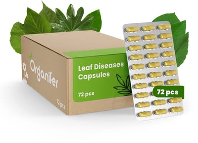 Leaf Diseases Bladziekten Capsules – 72 stuks - Voor Planten die Vatbaar zijn Voor Bladziekten - Ondersteunt Herstel - Geschikt voor alle Kamerplanten, Potplanten en Buitenplanten - Organifer