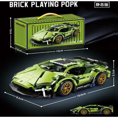 Technische Bouwstenen Auto Racen Sport Snelheid Voertuig Model Stad Mechanisch Super Stenen Puzzel Speelgoed Volwassen Cadeau