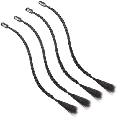 Dailygoods- Gevlochten Pruik - 4 x Haarverlengingen - Krullend Haar - Paardenstaart - Vlechtwerk - Geschikt voor Feestjes - 50 cm Lang - Haarverlenging