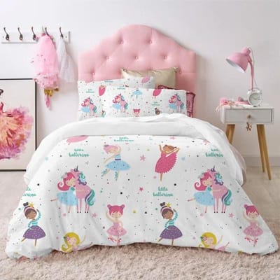 Mooie Prinses Kinder Beddengoed Set 150x200 Kasteel Dekbedovertrek Kussensloop Bedsprei Voor Meisjes Twin Eenpersoons Maat Dekbedovertrek 240x220 210X210cm-3pcs