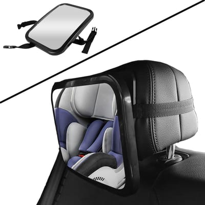 Dailygoods- Autospiegel 360° rotatie - Baby Spiegel - Veiligheid - Achterbank - Verstelbaar - Duurzaam materiaal - Babyspiegel