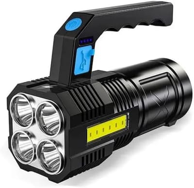 Oplaadbare zaklamp, LED USB waterdicht, super helder, krachtige grote straal