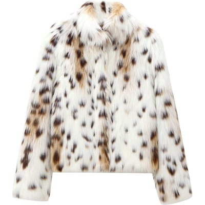 Faux Fur Jas Serie Traf Winter Aankomst Dames Luipaardprint Jas Lange Mouw Jas XS
