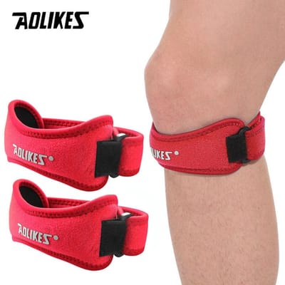 Aolikes 1 Paire Genouillères Pour Douleur au Genou Rotule Genou Support Ergonomique Sangle Stabilisateur Rotulien Réglable Convient Pour Basketball Course à Pied