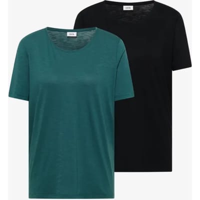 Basic Shirt met ronde hals in een 2-pack