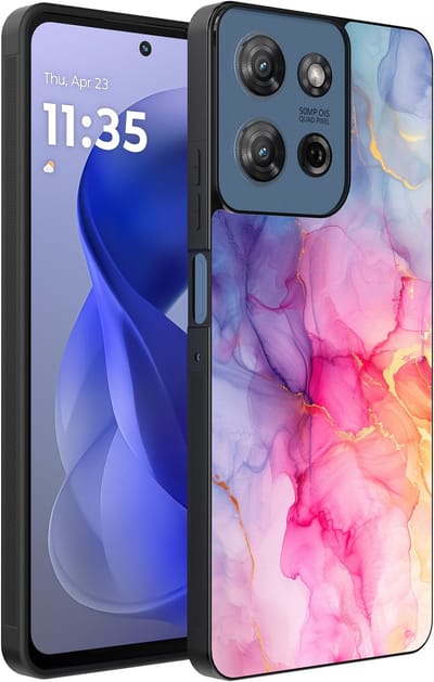 Smartphonica Telefoonhoesje Geschikt voor Motorola Moto G Power 2025 / G Play 2025 met marmeropdruk - TPU backcover case marble design - Regenboog geschikt voor Motorola Moto G Play 2025;Motorola Moto G Power 2025