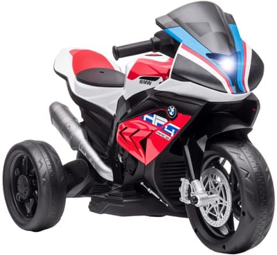Elektrische Kindermotor - Kindermotorfiets - Kinderauto - 6V Accu - tot 2,5 km/u - Kinderen 1,5-5 jaar - met USB-aansluiting, Koplamp & 3 Muziekstanden - Elektrische Accuvoertuigen - Kindervoertuig - Rood