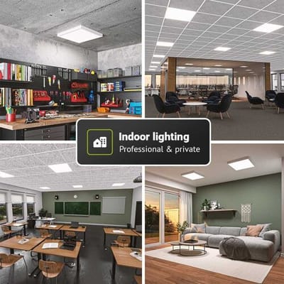 HOFTRONIC LED Paneel - 60x60 cm - 18/25 Watt - 4500 lumen - 180 lumen/watt - 3000K warm wit - UGR22 - Flikkervrij - Incl. Philips Xitanium Driver - 5