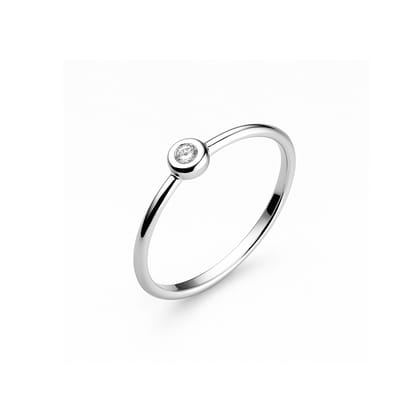 Modern Zilver Ring - Zilveren Ring Dames - Dames Ring - Zilver 925 - Amona Jewelry